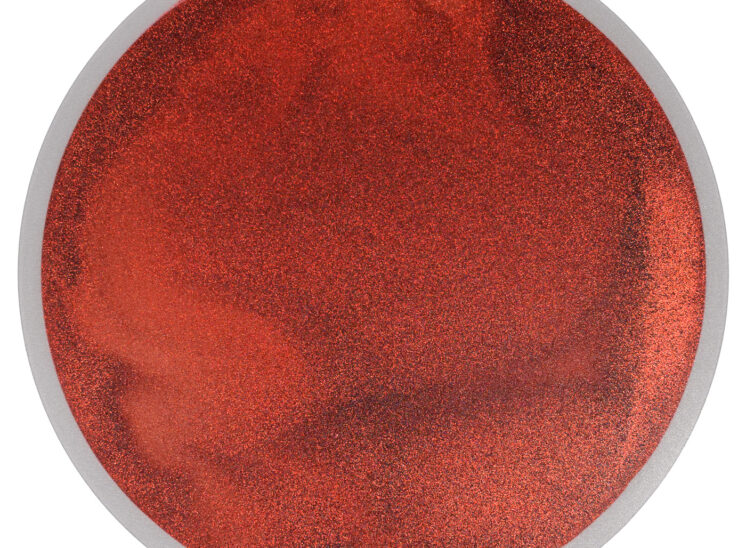 Playlearn product interactive glittering red pressure sensitive squishy tile, round
