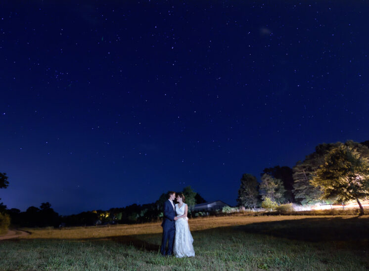 The Northern Sky with the Big Dipper blessing a newlywed couple in North Carolina's Smokey Mountain foothills. Jerry and Lois Photography